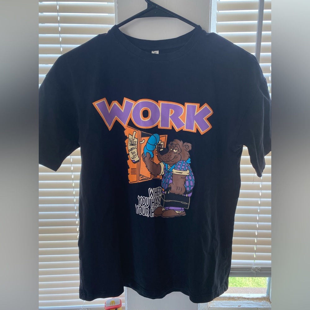 Work Cartoon Bear t-shirt| Small